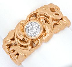 Foto 1 - Diamant-Ring Florales Design 0,50 ct Altschliff Rotgold, R3240