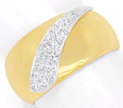 Foto 1 - Diamant Bandring 15 Diamanten Gelbgold-Weißgold, S6639